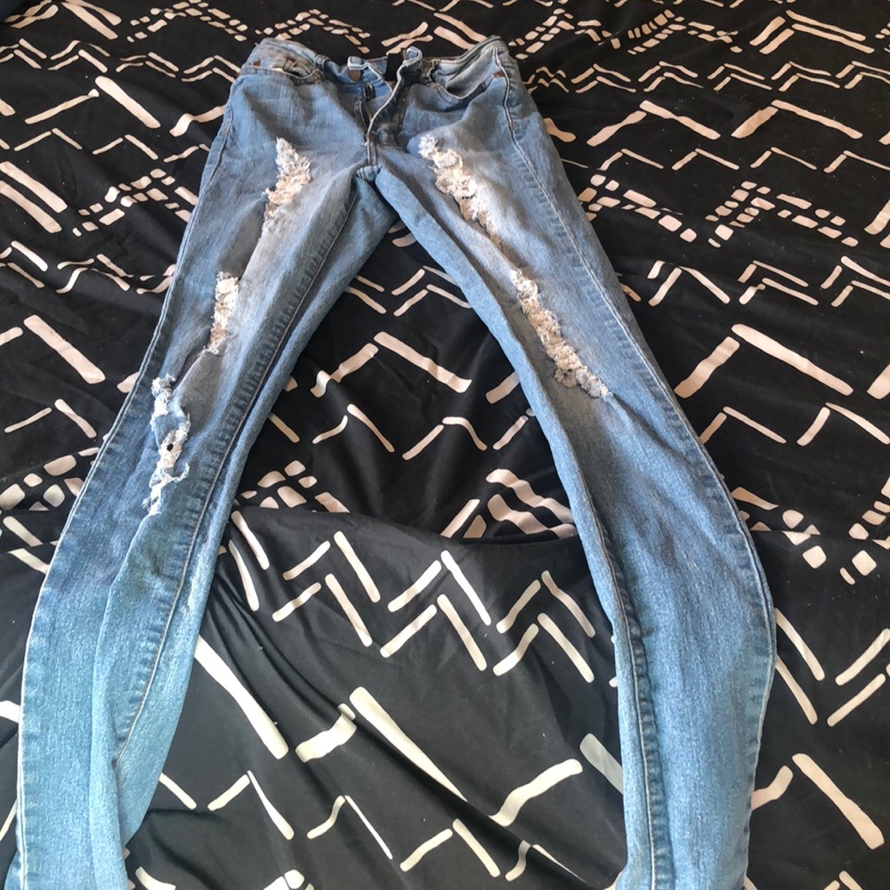 Light wash jeans